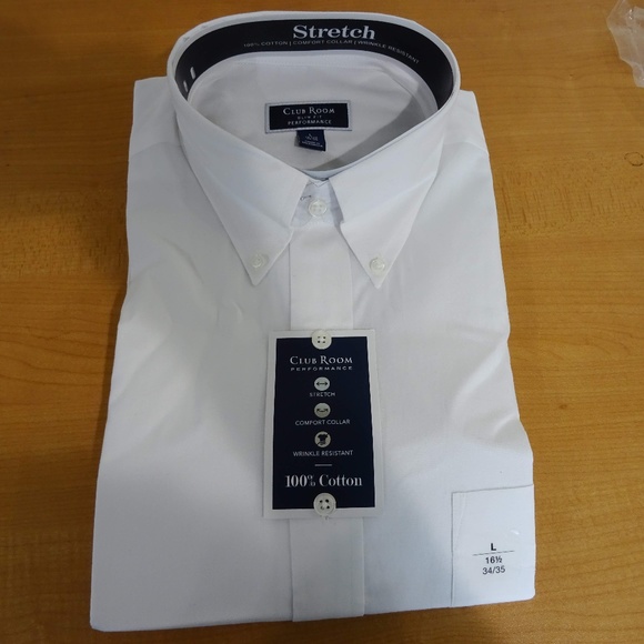 Club Room Performance Men S White Dress Shirt Nwt